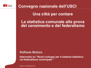 Diapositiva 1 - USCI Unione Statistica Comuni Italiani
