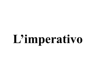 L`imperativo