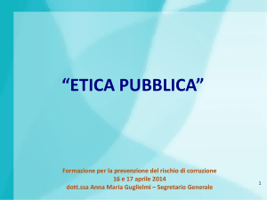 Presentazione Formazione "Etica Pubblica"