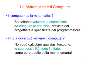 Matematica e Computer