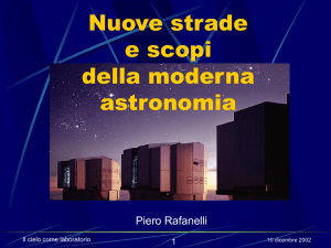 Nuove strade e scopi della moderna Astronomia