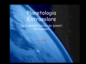 Le Proprietà fisiche dei pianeti Extrasolari