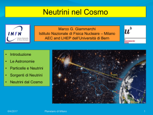 Neutrini nel Cosmo (Planetario di Milano 2015)