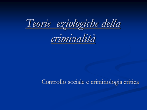 Teorie eziologiche della criminalità