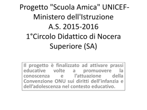 Progetto UNICEF - Direzione Didattica Statale 1° Circolo Nocera