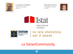 Presentazione Sistan Community