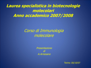 Slide 1 - Corsi di Studio del Dipartimento di Biotecnologie