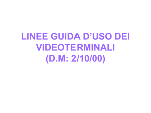 LINEE GUIDA D`USO DEI VIDEOTERMINALI (D.M: 2/10/00)