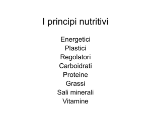 I principi nutritivi