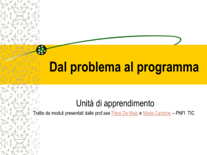 Dal problema al programma