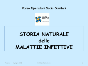 STORIA NATURALE delle MALATTIE INFETTIVE