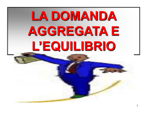 LA DOMANDA AGGREGATA E L`EQUILIBRIO PowerPoint