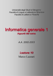 Marco Lazzari – Informatica generale 1