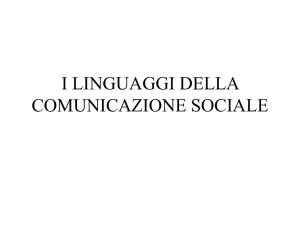 i linguaggi della comunicazione sociale (pwp)