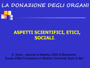 la donazione degli organi