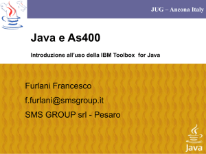 Java e As400 Introduzione all`uso della IBM Toolbox for Java