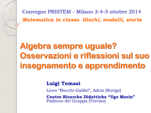 Algebra sempre uguale?