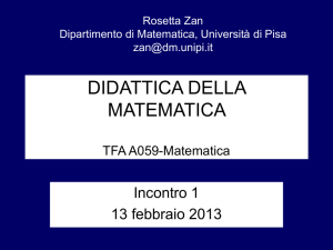 Diapositiva 1 - Dipartimento di Matematica