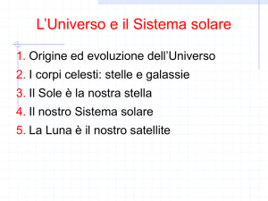 Universo stelle sole pianeti ppt