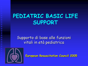 pediatric basic life support - Sezione di Montecchio Maggiore
