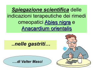 Spiegazione scientifica delle indicazioni terapeutiche