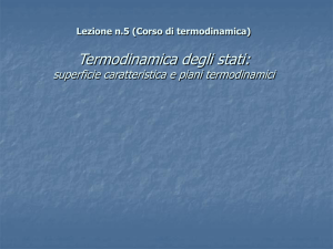 Termodinamica degli stati: superfici e piani caratteristici