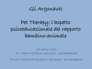 Il ruolo dello psicologo nella pet therapy