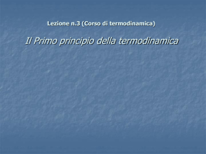 Lezione n.3 (Corso di termodinamica)