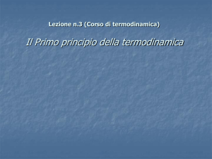 Il primo principio della termodinamica