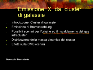 Emissione X da cluster di galassie