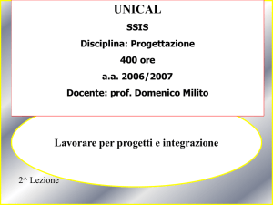 Progettazione 400 ore aa 2006/2007 Docente: prof. Domenico Milito