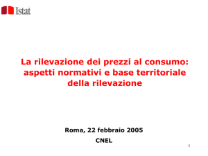 1. Gli indici dei prezzi al consumo