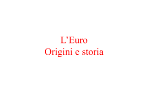 L`euro e la sua storia - Prof. Ruggero Ranieri