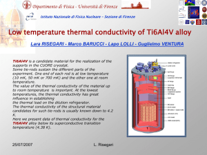 Low temperature thermal conductivity of Ti6Al4V alloy