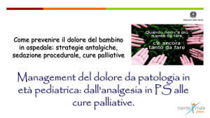 Management del dolore da patologia in età pediatrica: dall