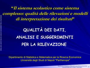 qualità dei dati, analisi e suggerimenti per la rilevazione