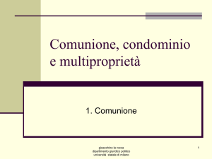 Comunione e multiproprietà