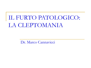 Il furto patologico : la cleptomania - Dr. Marco