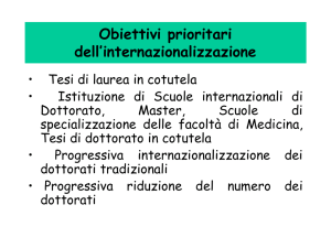 Obiettivi Prioritari Dell` Internazionalizzazione