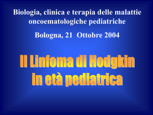 Nessun titolo diapositiva - Oncoematologia Pediatrica