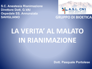 La comunicazione della verit A al malato in rianimazione