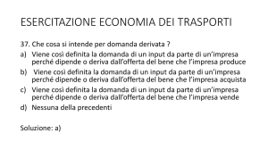 esercitazione economia dei trasporti