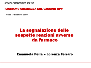 La segnalazione delle sospette reazioni avverse da farmaco