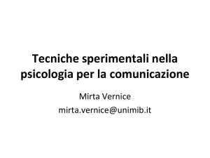 Tecniche sperimentali nella psicologia per la comunicazione