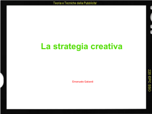 La strategia creativa - Dipartimento di Psicologia