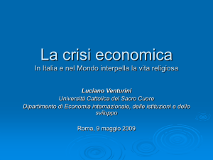 Crisi finanziaria e competitività dell`economia reale italiana