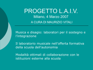 Diapositiva 1 - Progetto LAIV