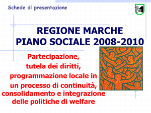 Piano Sociale 2008-2010 - Ambito Territoriale XX
