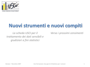 Nuovi strumenti e nuovi compiti - Unione Statistica Comuni Italiani