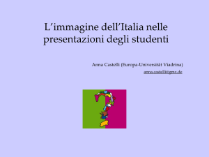 Anna Castelli - Immagine dell`Italia nelle presentazioni